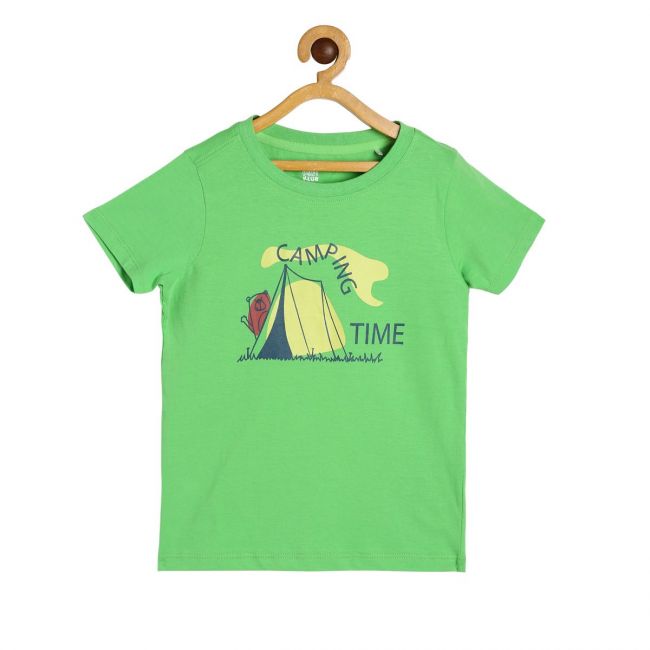 Boys Green Single T-Shirt