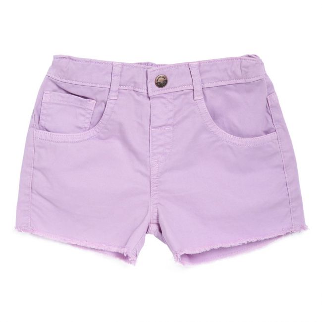 Pack of 1 garment dyed color denim shorts - lilac
