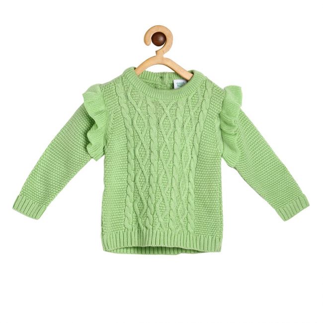 Girls Green Sweater