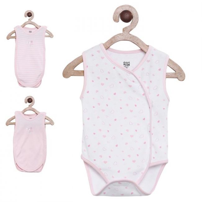 Pack of 3 bodysuit - pink