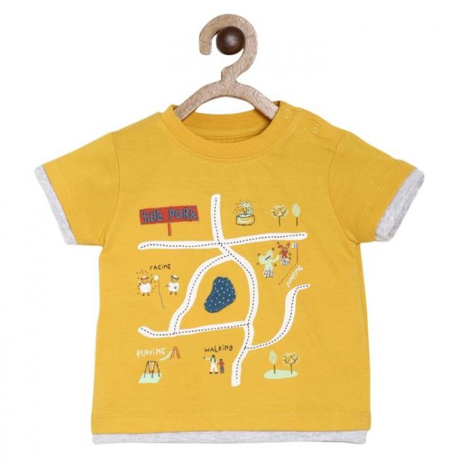 Pack of 1 knit t-shirt - yellow