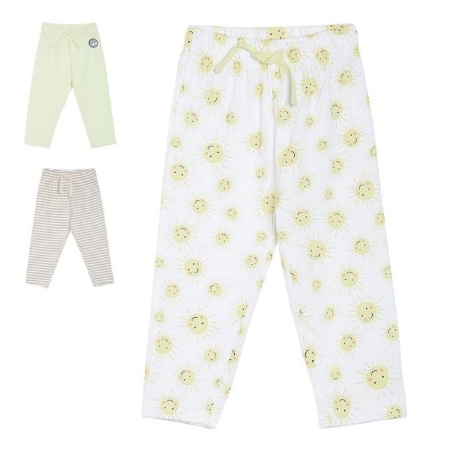 Pack of 3 jogger - white & yellow