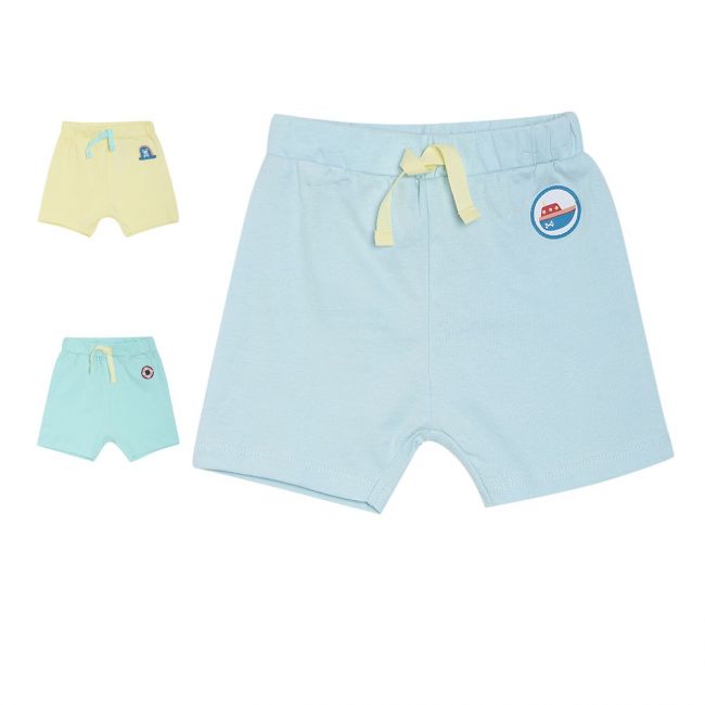 Pack of 3 shorts - sky blue