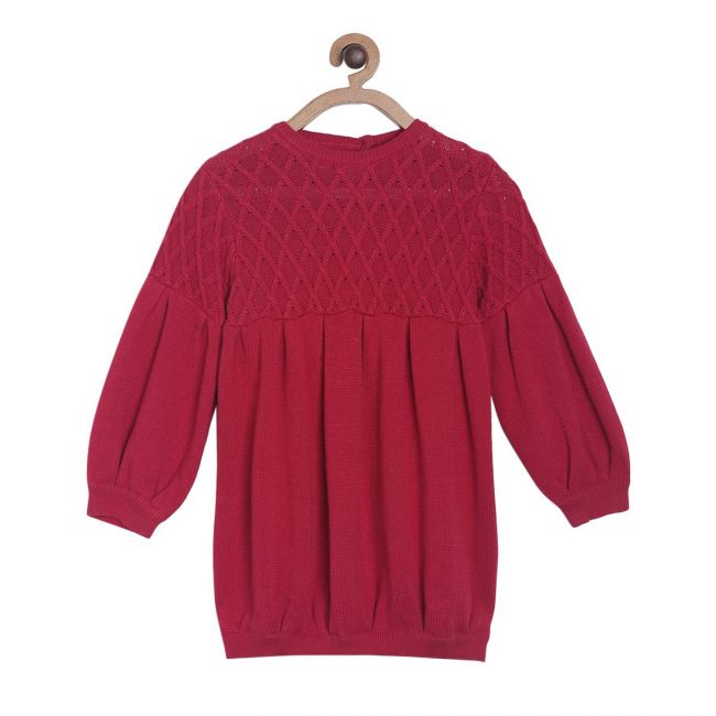 Pack of 1 sweater dress - red