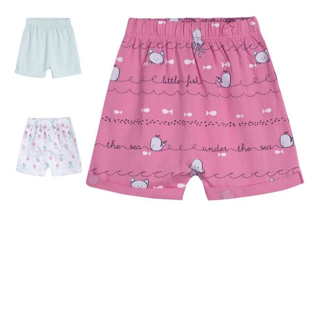 Pack of 3 shorts - lavender & pink