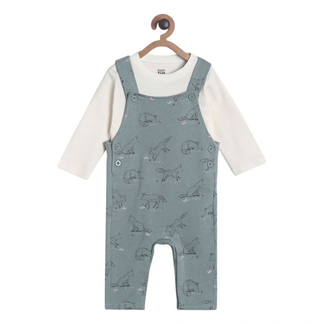 Pack of 2 dungaree set - olive