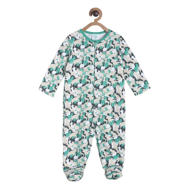 Pack of 1 sleep suit - turquoise green