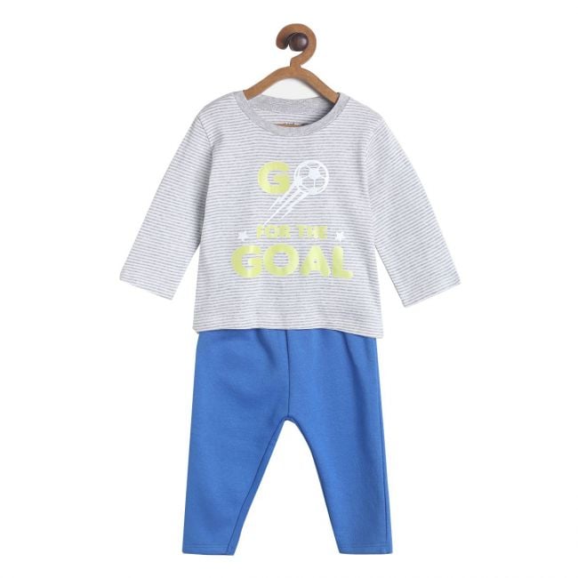 Pack of 2 t-shirt and bottom set - grey
