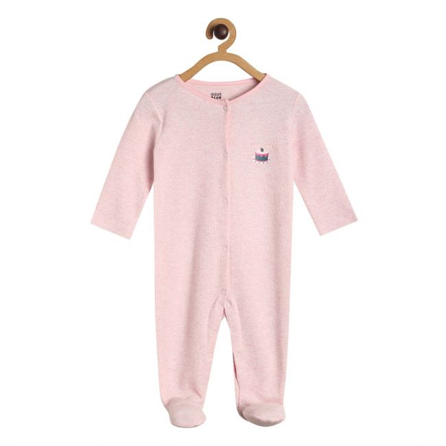 Pack of 1 sleep suit - baby pink