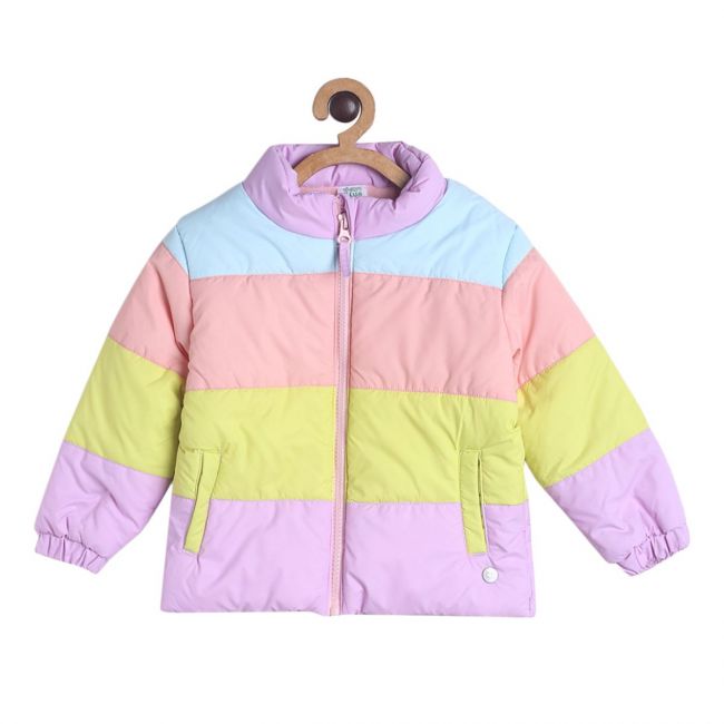 Pack of 1 winter jacket - baby pink & light purple