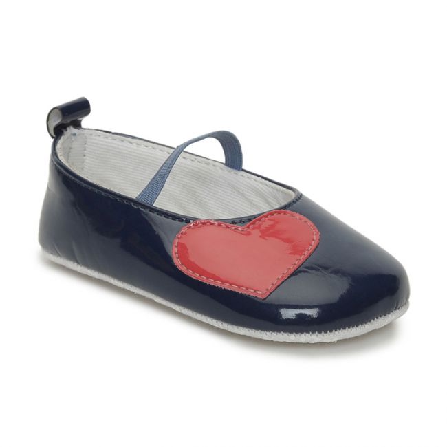 Girls Navy Soft sole Shoe