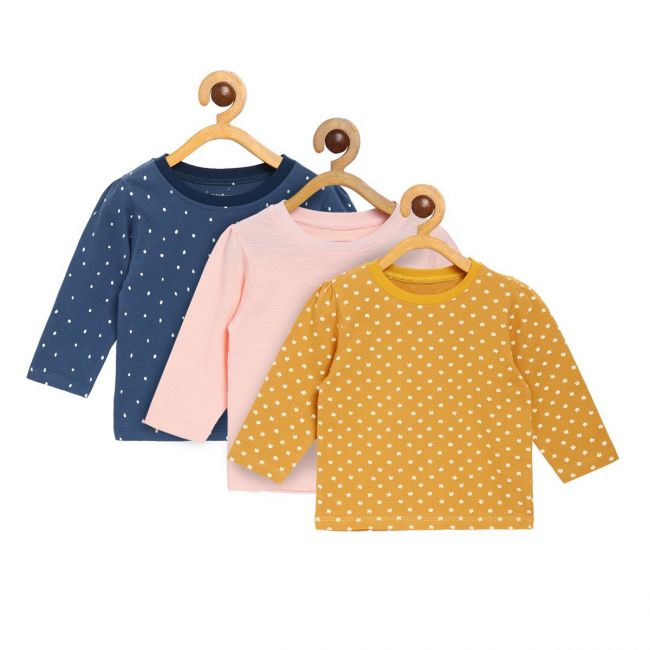 Pack of 3 knit top - golden yellow