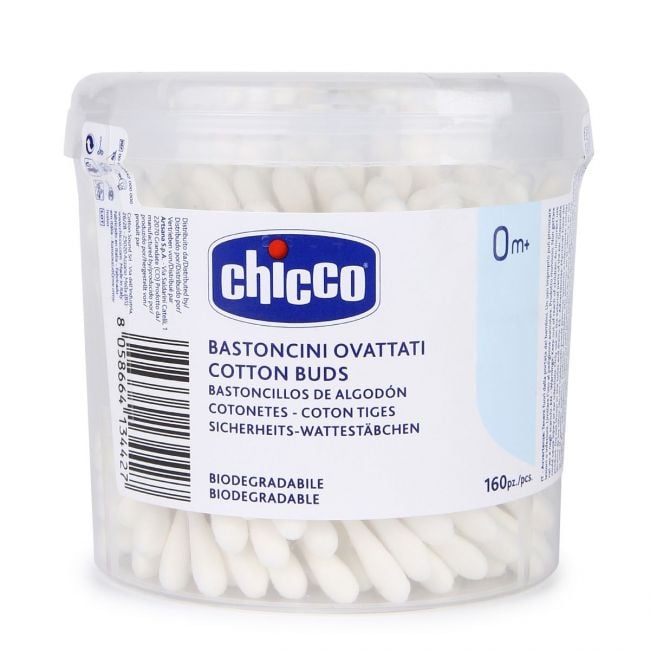Chicco Cotton Buds with Ear Drum Protection - 160 Pieces