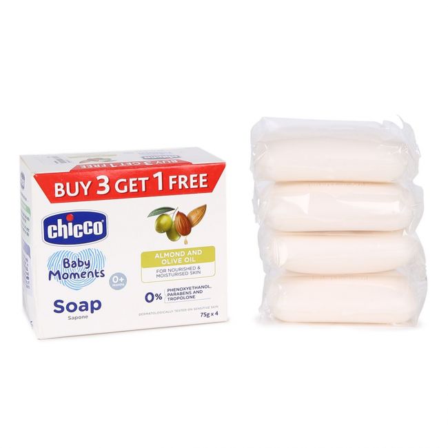 Chicco Soap Baby Moments 125Gr Buy 3 Get 1 Free