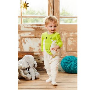 Pack of 1 romper - marshmallow and green