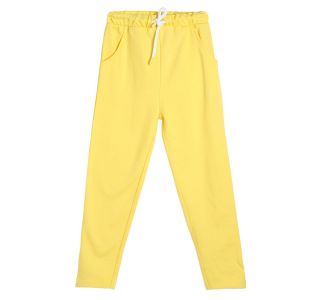 Boys Yellow Single Knit Pant