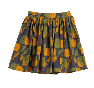 Girls Navy/Navy/Yellow Single Skirt