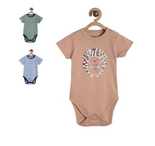 Boys Blue/Grey/Olive 3 Pack Body Suit