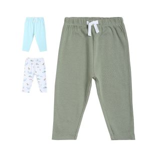 Boys Green/ White / Blue 3 Pack Knit Bottom