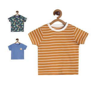 Boys Blue / Orange 3 Pack T-Shirt