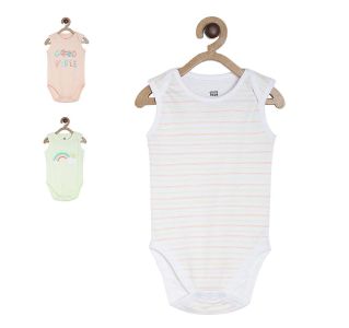 Pack of 3 body suit - white