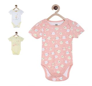 Pack of 3 body suit - pink