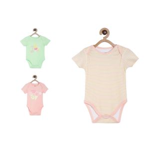Pack of 3 body suit - peach
