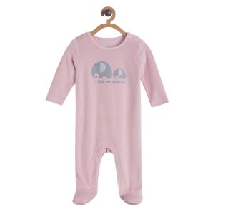 Pack of 1 quilted sleepsuit - pink