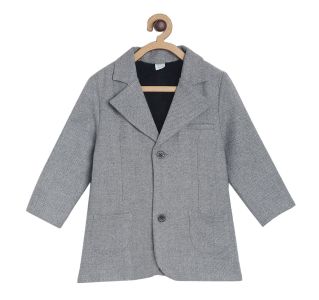 Pack of 1 woven long coat - grey