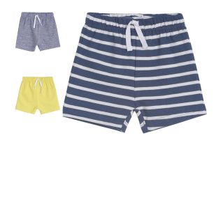 Pack of 3 shorts - dark blue & white