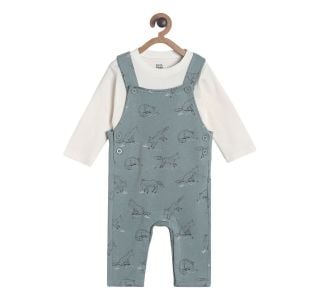 Pack of 2 dungaree set - olive