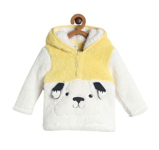 Pack of 1 knit jacket - yellow and marshmallow