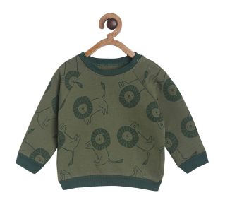 Pack of 1 knit sweat shirt - olive
