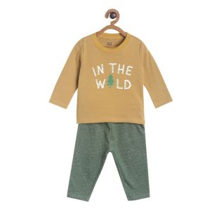 Pack of 2 t-shirt and bottom set - yellow