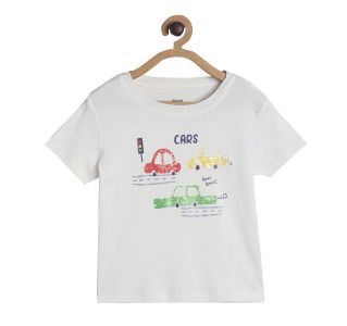 Pack of 1 knit t-shirt - marshmallow