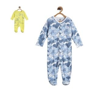 Pack of 2 sleepsuit - yellow and blue