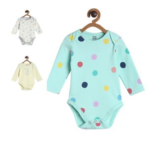 Pack of 3 bodysuit - mint, yellow