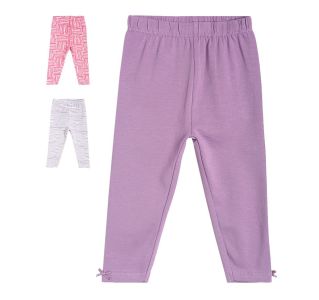 Pack of 3 legging - marshmallow and lavender