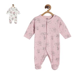 Pack of 2 sleep suit - baby pink